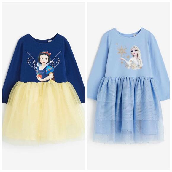 Disney x H&M Snow White Elsa Frozen Tulle Dress Bundle 8/10 - Picture 1 of 11